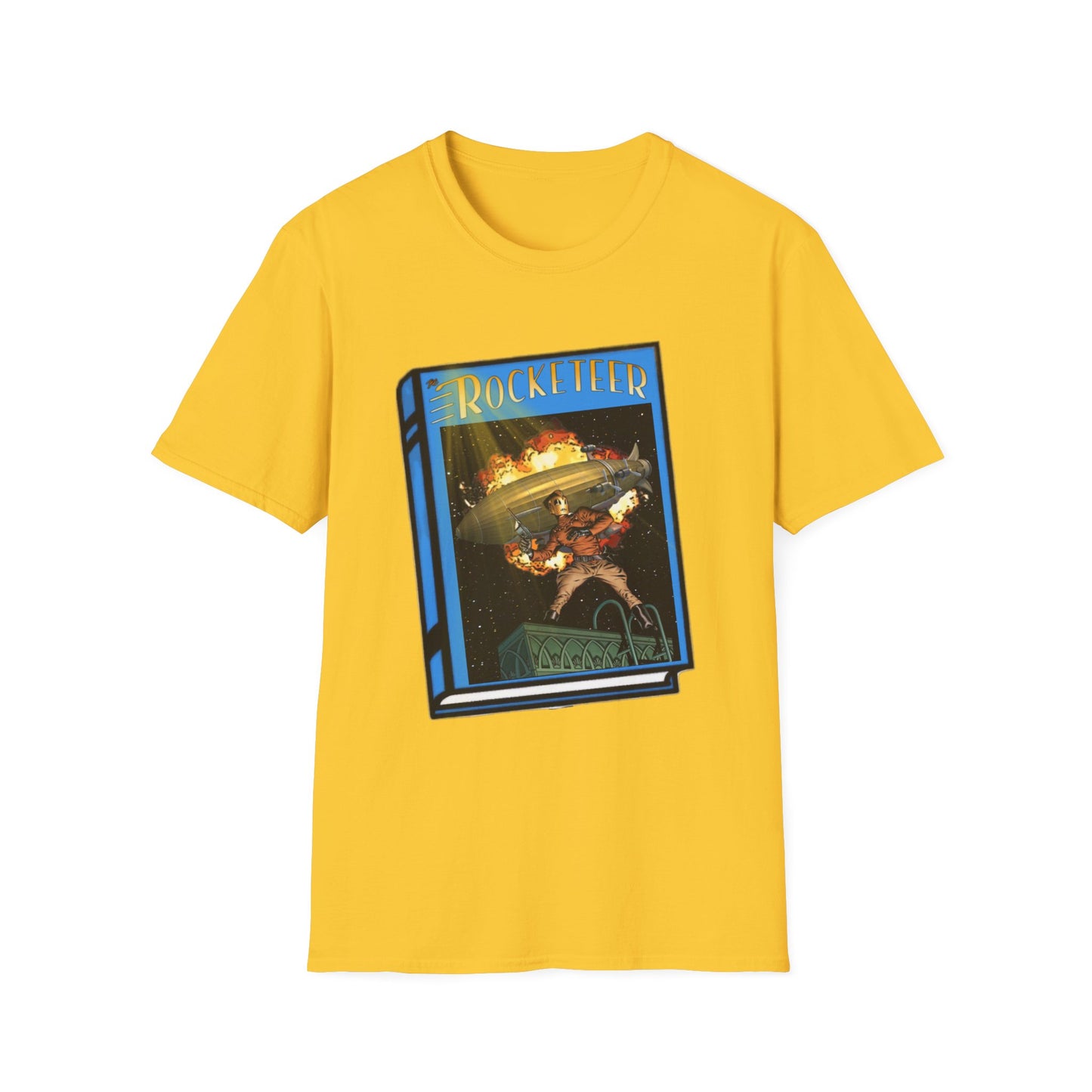Pulp Rocket Man Tribute Tee | Vintage Book Cover Blast-Off T-Shirt