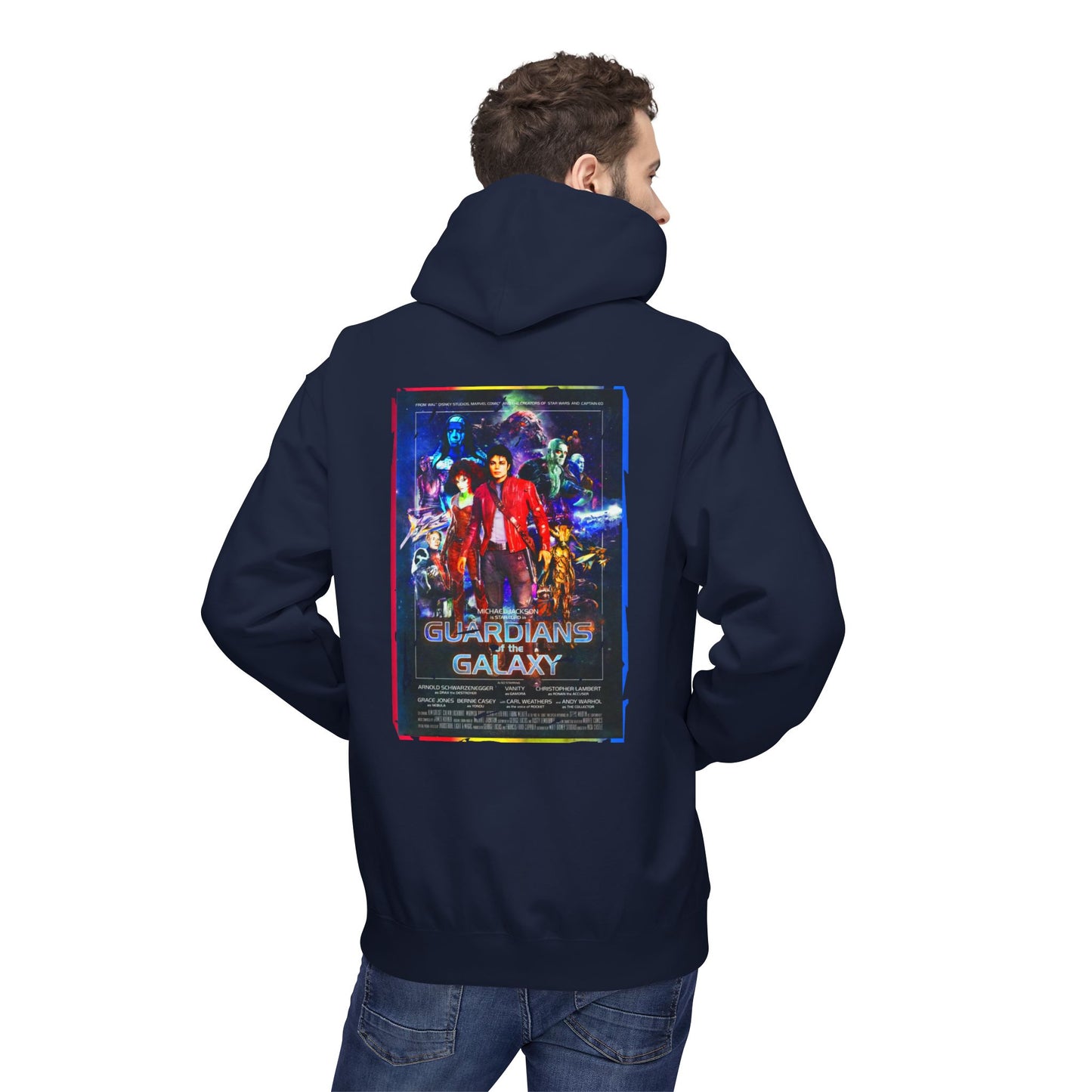 1980s Pop Idols as The Guardians of the Galaxy Unisex Fleece Hoodie - Soft and Stylish Sweatshirt for Movie Fans, Music Fans, 80s