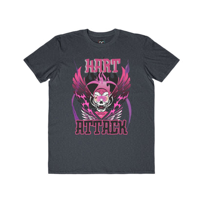 Bret Hart "Hart Attack" T-Shirt – Pink & Black Winged Skull Design WWE Retro Wrestling Tee