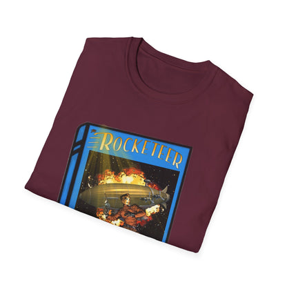 Pulp Rocket Man Tribute Tee | Vintage Book Cover Blast-Off T-Shirt