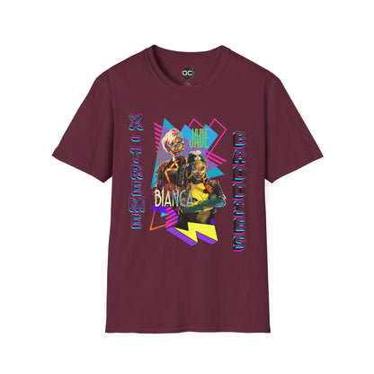 Jade Cargill & Bianca Belair Superhero Tee – 90s Xtreme Baddies Tag Team Tribute