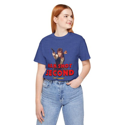 He Shot Second: Just Kidding Nerd Tee | Funny Space Cowboy Fantasy Fandom T-Shirt