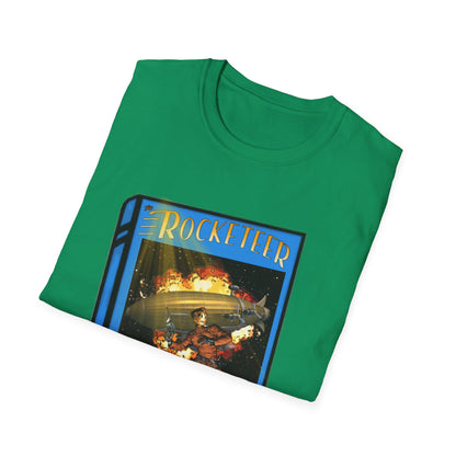 Pulp Rocket Man Tribute Tee | Vintage Book Cover Blast-Off T-Shirt