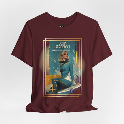 Space Fleet Recruitment Poster Tee | Tetro Trek Nerds T-Shirt