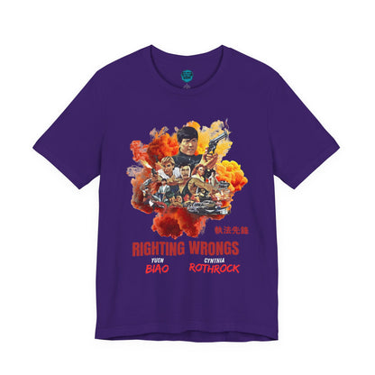 Righting Wrongs Tee – Yuen Biao & Cynthia Rothrock Hong Kong Action Movie Tribute