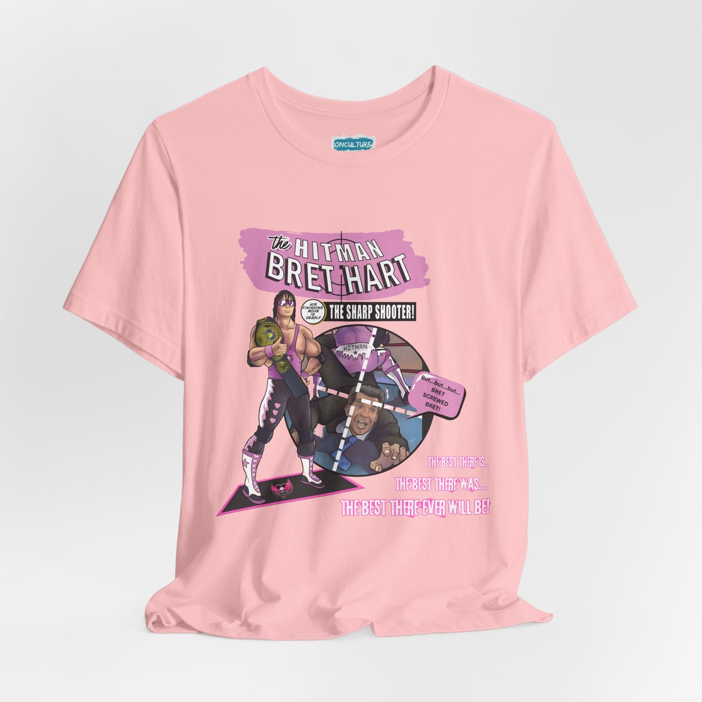 The Hitman Strikes Tee – Comic Book and Pro Wrestling Mash Up Tribute T-Shirt