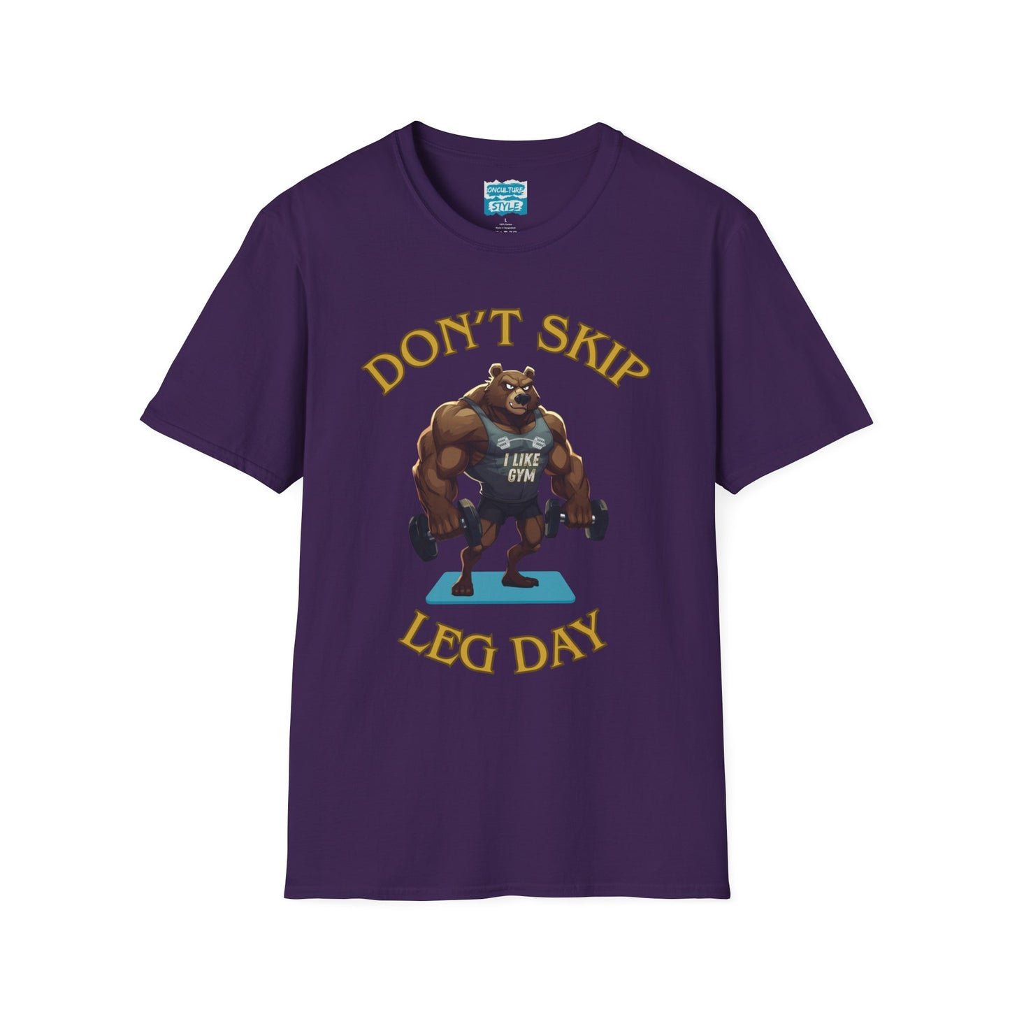Don’t Skip Leg Day Tee | Funny Gym Bear Workout T-Shirt