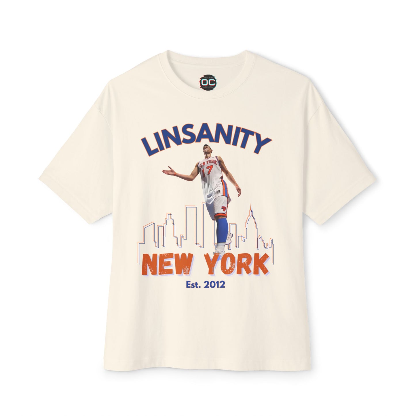 Premium Oversized Boxy Linsanity Tee - New York Knicks Tribute Tee by OnCulture