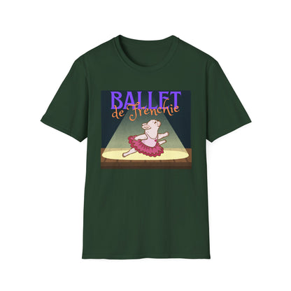 Frenchie Ballet T-Shirt - Cute Dance Humor Tee - Ballet Lover Apparel - Funny French Bulldog Tee