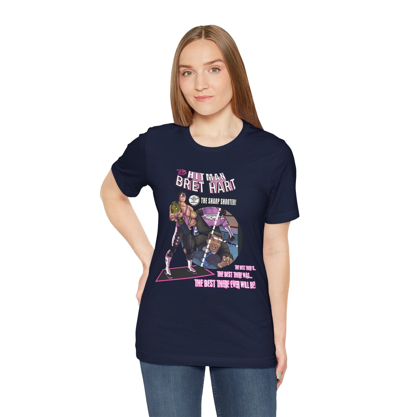 Bret Hart “The Hitman” Tee – Comic Book Pro Wrestling Tribute Shirt