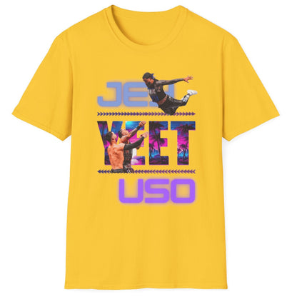 Jey Uso "YEET" Splash T-Shirt - High-Flying WWE Action Tee