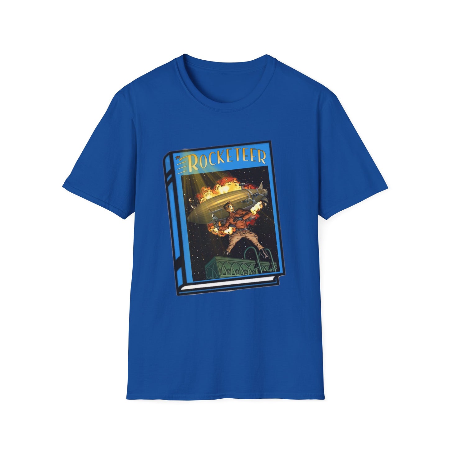 Pulp Rocket Man Tribute Tee | Vintage Book Cover Blast-Off T-Shirt