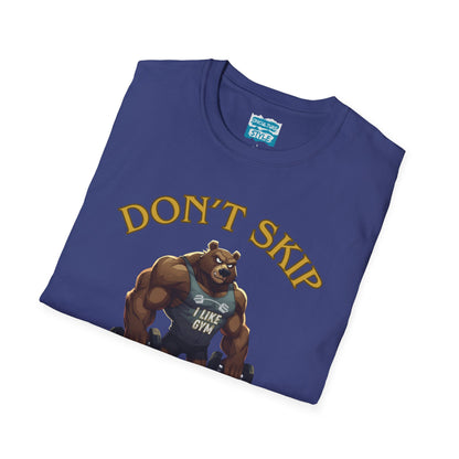 Don’t Skip Leg Day Tee | Funny Gym Bear Workout T-Shirt