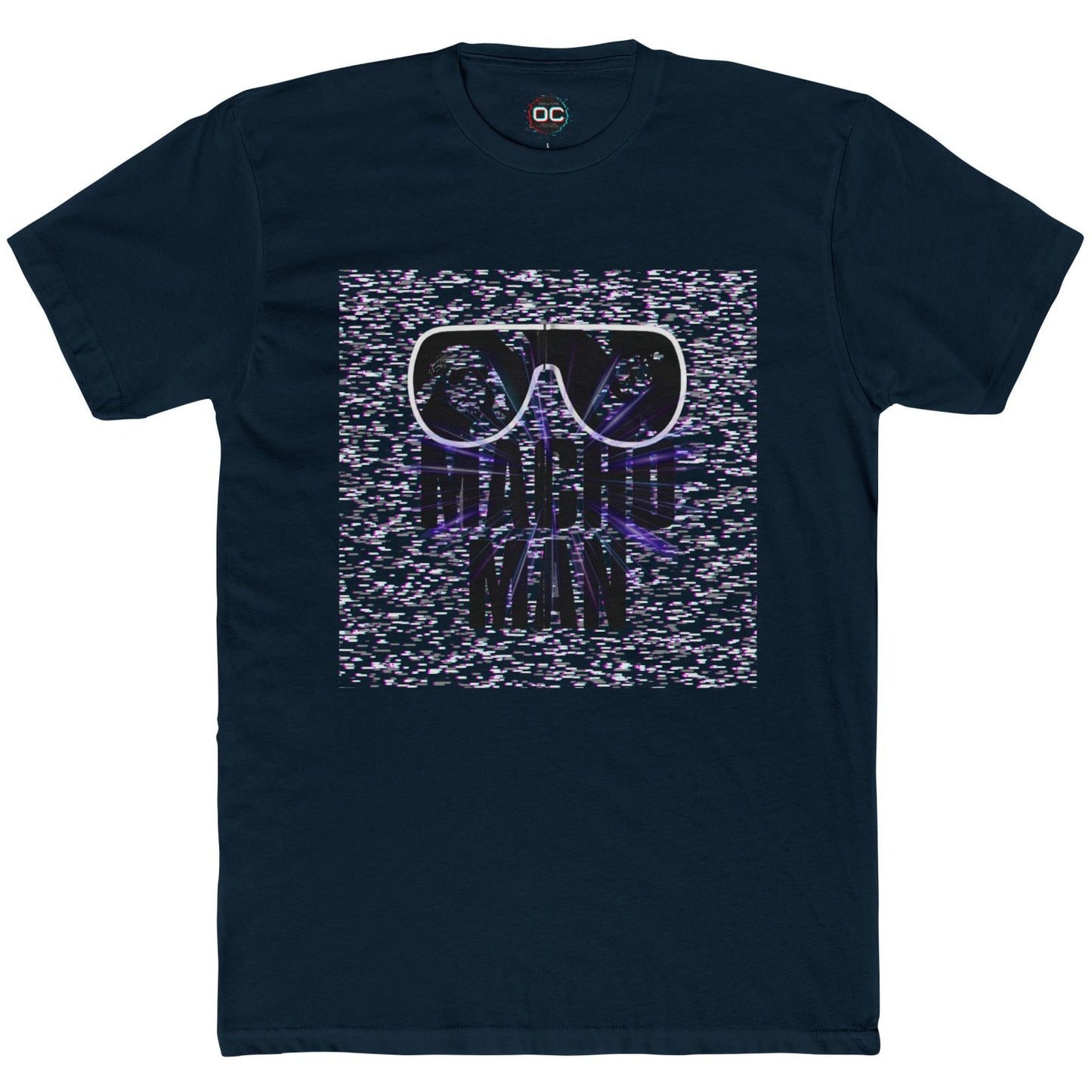 Macho Man Randy Savage Tribute Tee – Retro Glasses Design with TV Fuzz Background