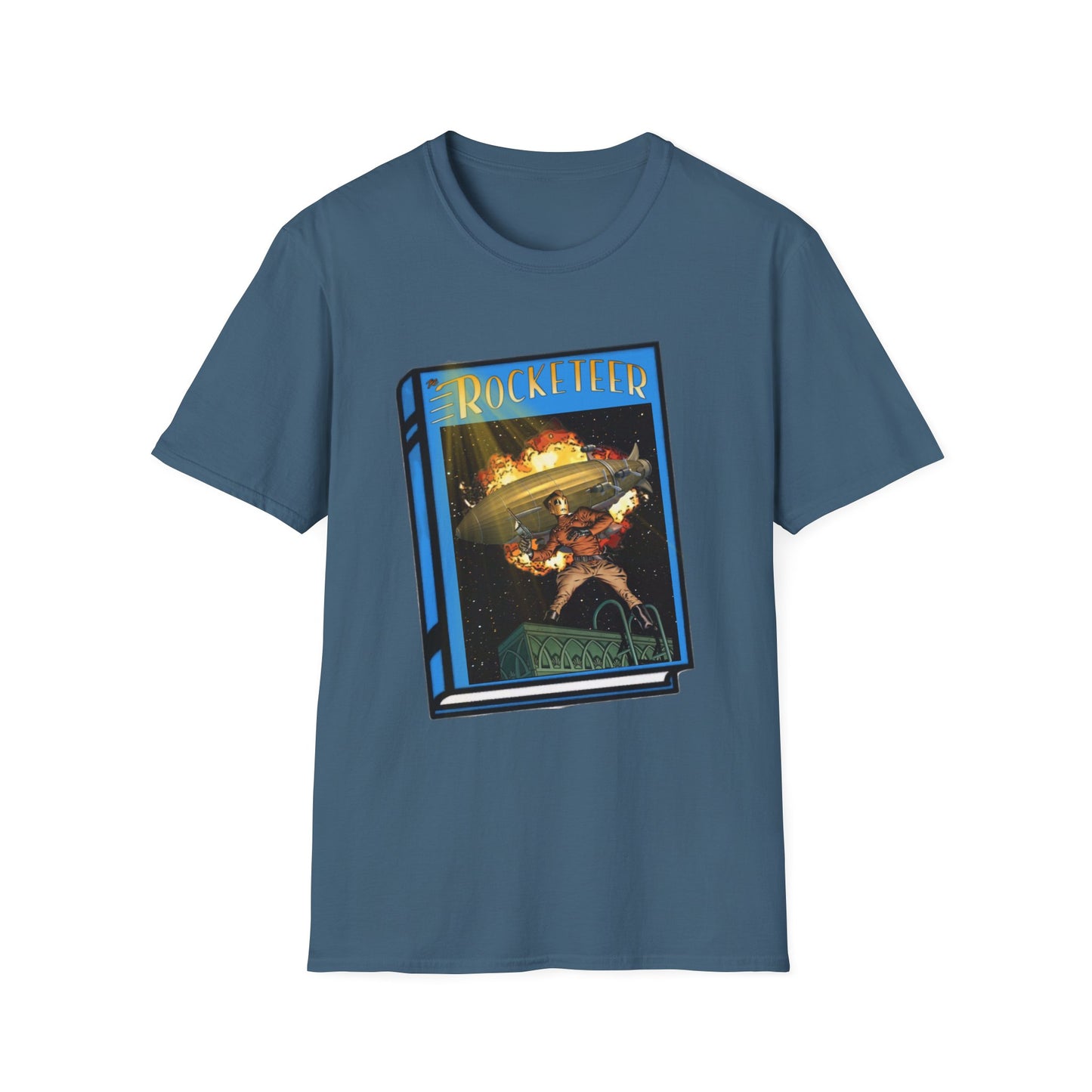 Pulp Rocket Man Tribute Tee | Vintage Book Cover Blast-Off T-Shirt