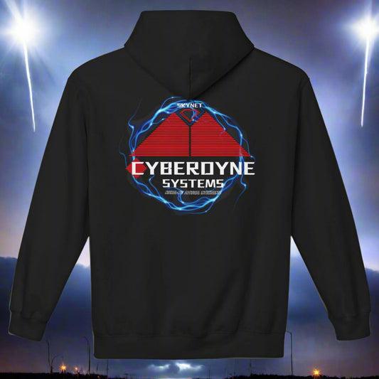 Cyberdyne Systems Logo - Double-Sided Terminator Skynet Hoodie, Sci-Fi Movie Design