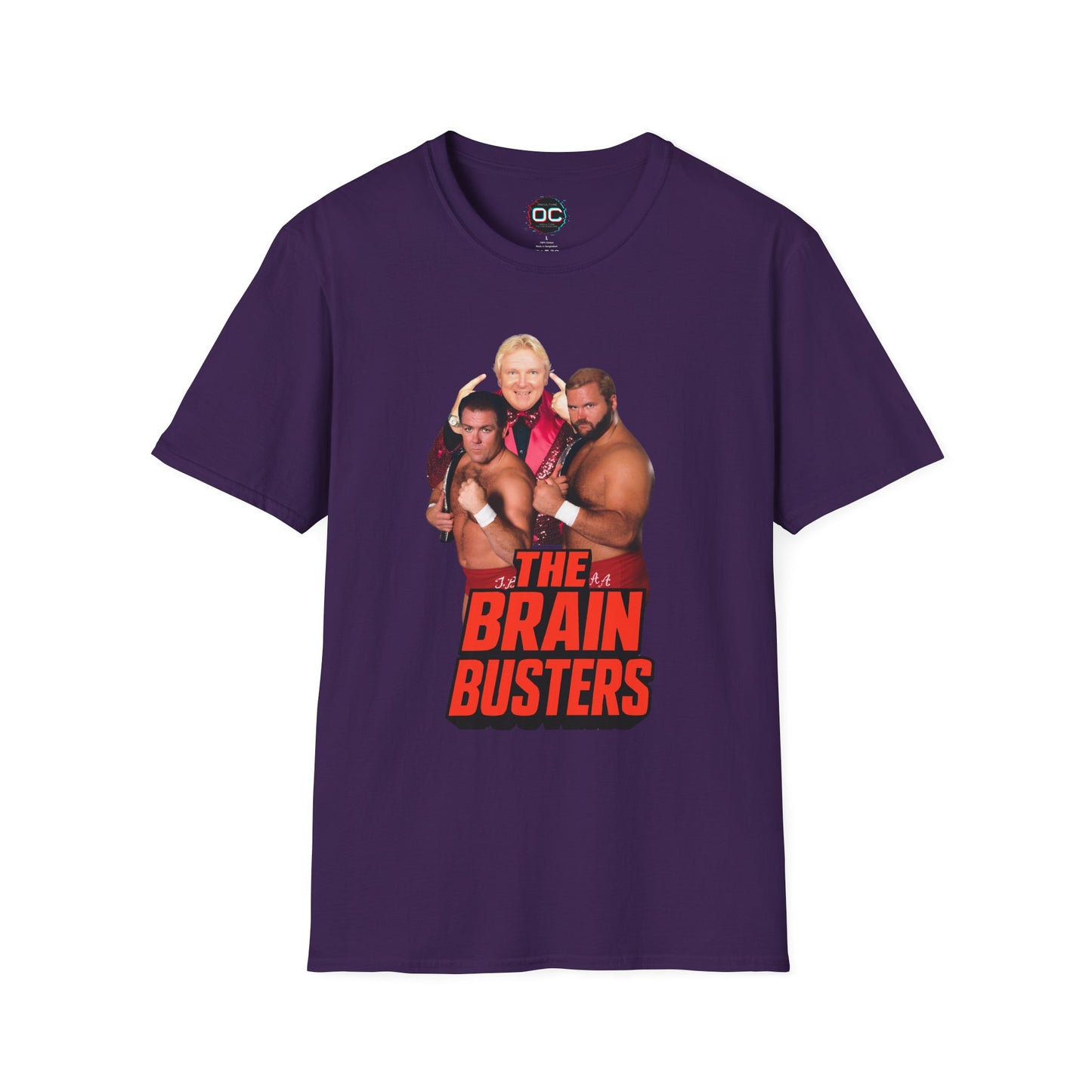Old School Brain Busters Tee - Arn, Tully, & Bobby Wrestling Shirt by OnCulture