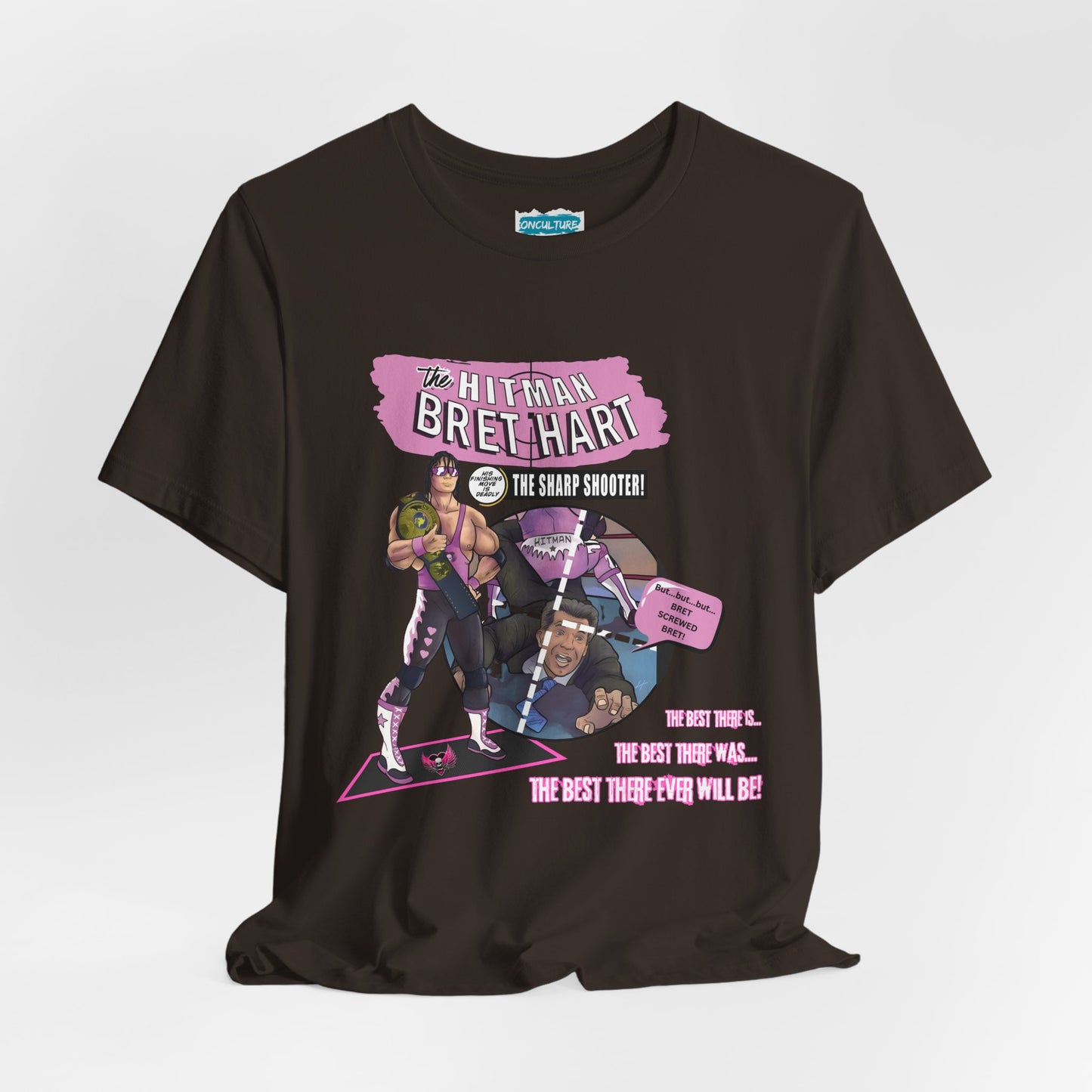 The Hitman Strikes Tee – Comic Book and Pro Wrestling Mash Up Tribute T-Shirt