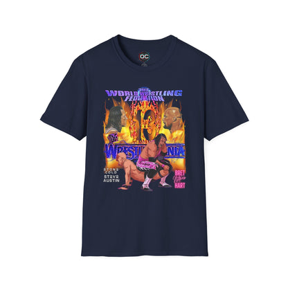 Bret Hart vs Stone Cold Steve Austin 'Mania 13 Animated Battle Tee | Vintage Classic 90s Wrestling