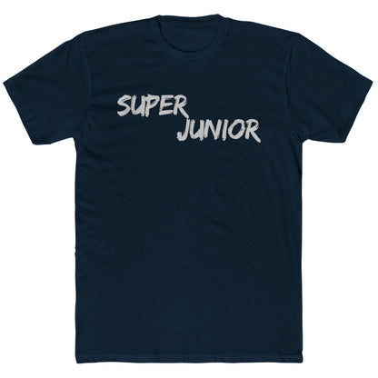 Super Junior Tribute T-Shirt – K-Pop Legends Paint Splatter Logo Tee | Silver Fan Design