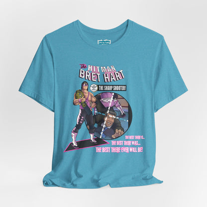 Bret Hart “The Hitman” Tee – Comic Book Pro Wrestling Tribute Shirt