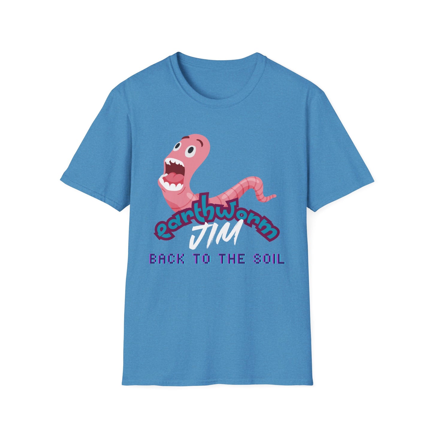 Earthworm Jim Inspired T-Shirt - "Back to the Soil" Funny Video Game Design for Gamers & Fans