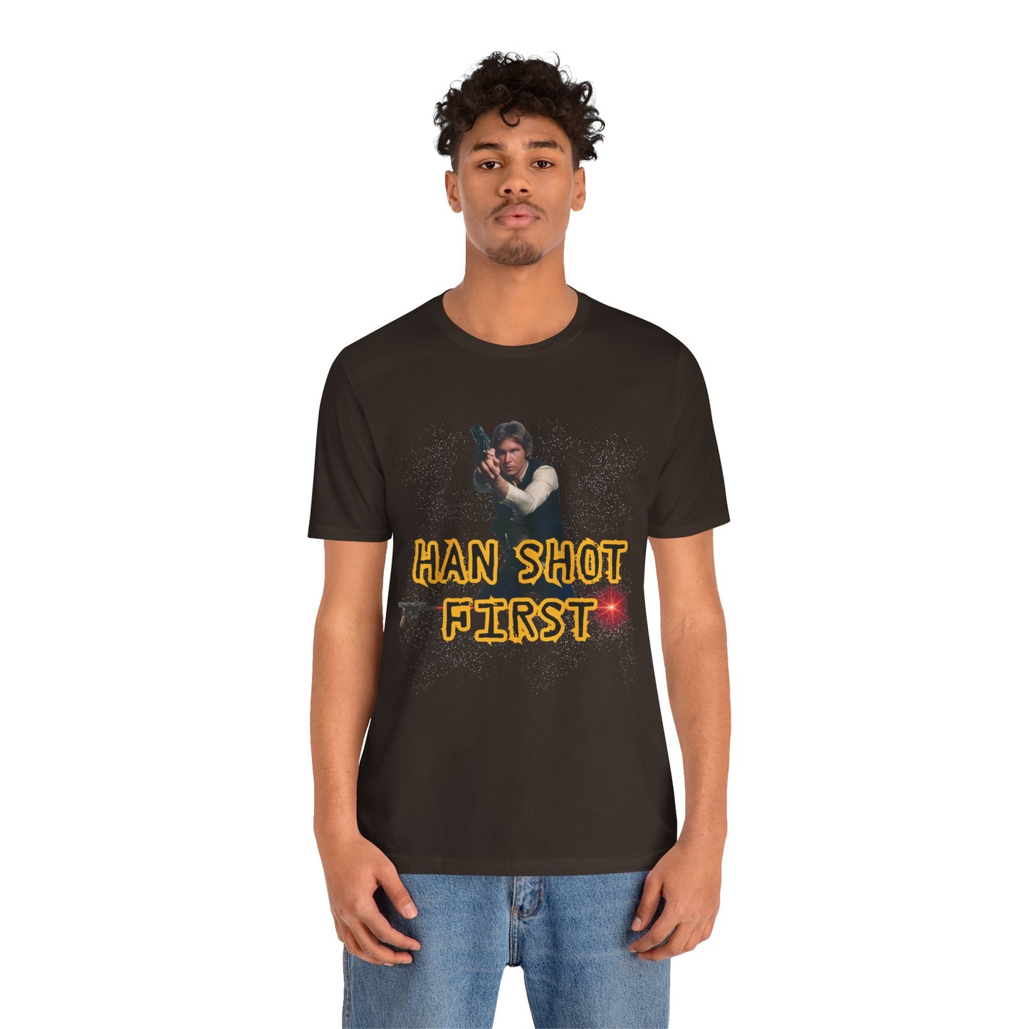 Han Shot First Nerd Tee | Space Cowboy Fandom Statement T-Shirt