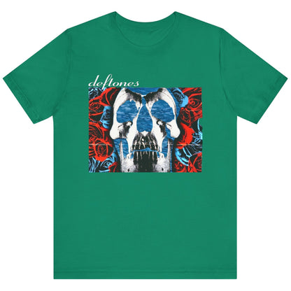 Deftones Self-Titled Tribute T-Shirt – Skull & Roses Floating in Water | Alt-Metal Fan Tee