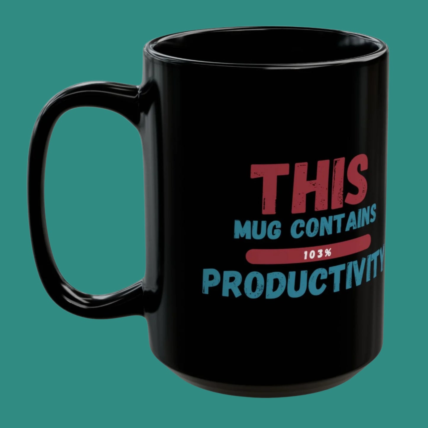 103% Productivity And Climbing Mug - In Black