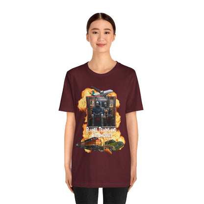 Planes, Trains & Cyborgs Tee – Robocop & Terminator Mashup T-Shirt