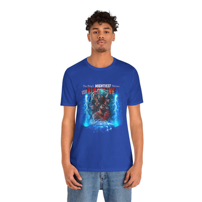 The Bloodline Animated Pro Wrestling Tee | Ring's Mightiest Heroes Shirt | Roman, Sami, Jey, Jimmy, Solo, Paul | Lightning Design