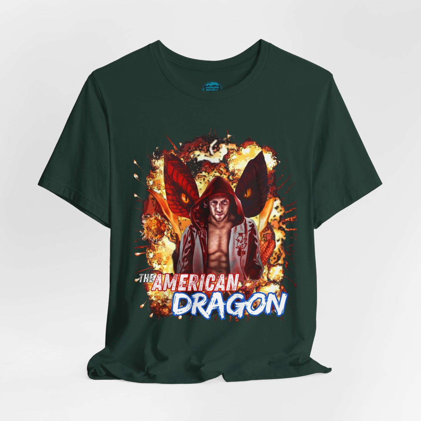 Pro Wrestling Tee, Bryan Danielson “The American Dragon” T-Shirt – Fire & Fury Edition