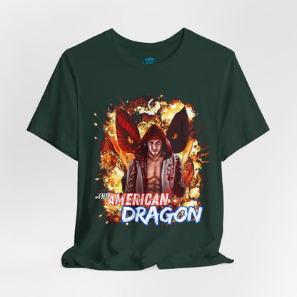 Pro Wrestling Tee, Bryan Danielson “The American Dragon” T-Shirt – Fire & Fury Edition