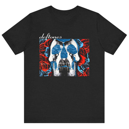 Deftones Self-Titled Tribute T-Shirt – Skull & Roses Floating in Water | Alt-Metal Fan Tee