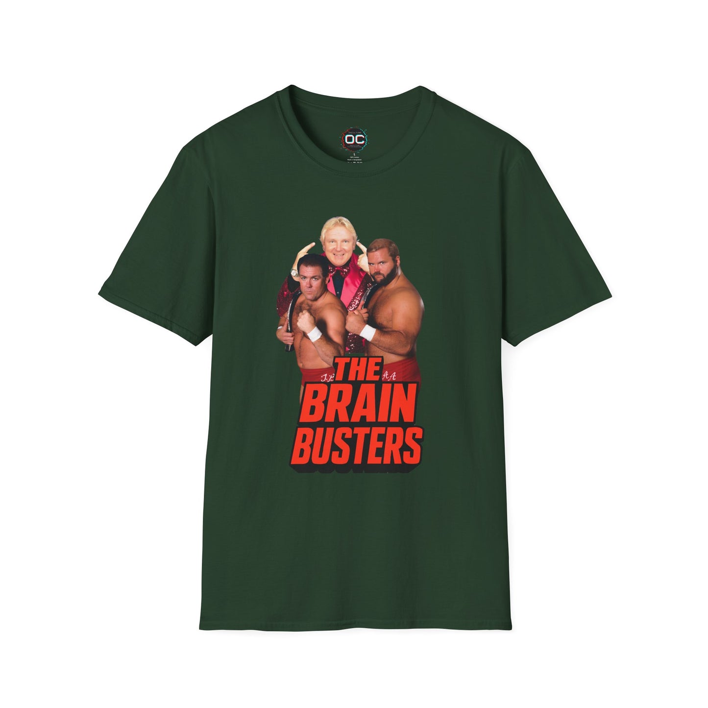 Old School Brain Busters Tee - Arn, Tully, & Bobby Wrestling Shirt by OnCulture