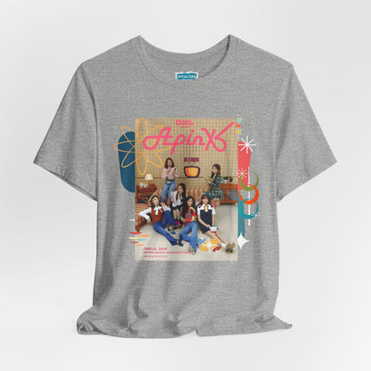 A Pink Retro Poster Photo Tee - KPop Girl Group Vintage Concert Poster T-Shirt