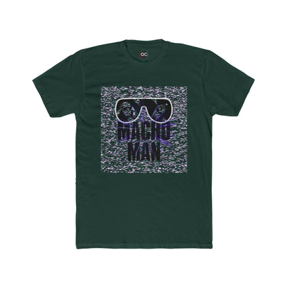 Macho Man Randy Savage Tribute Tee – Retro Glasses Design with TV Fuzz Background