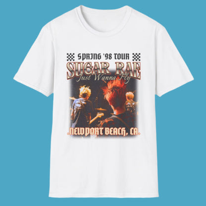 Sugar Rae: Spring '98 Tour T-Shirt – Funny Sugar Ray Band Parody Tee | 90s Concert Spoof Design