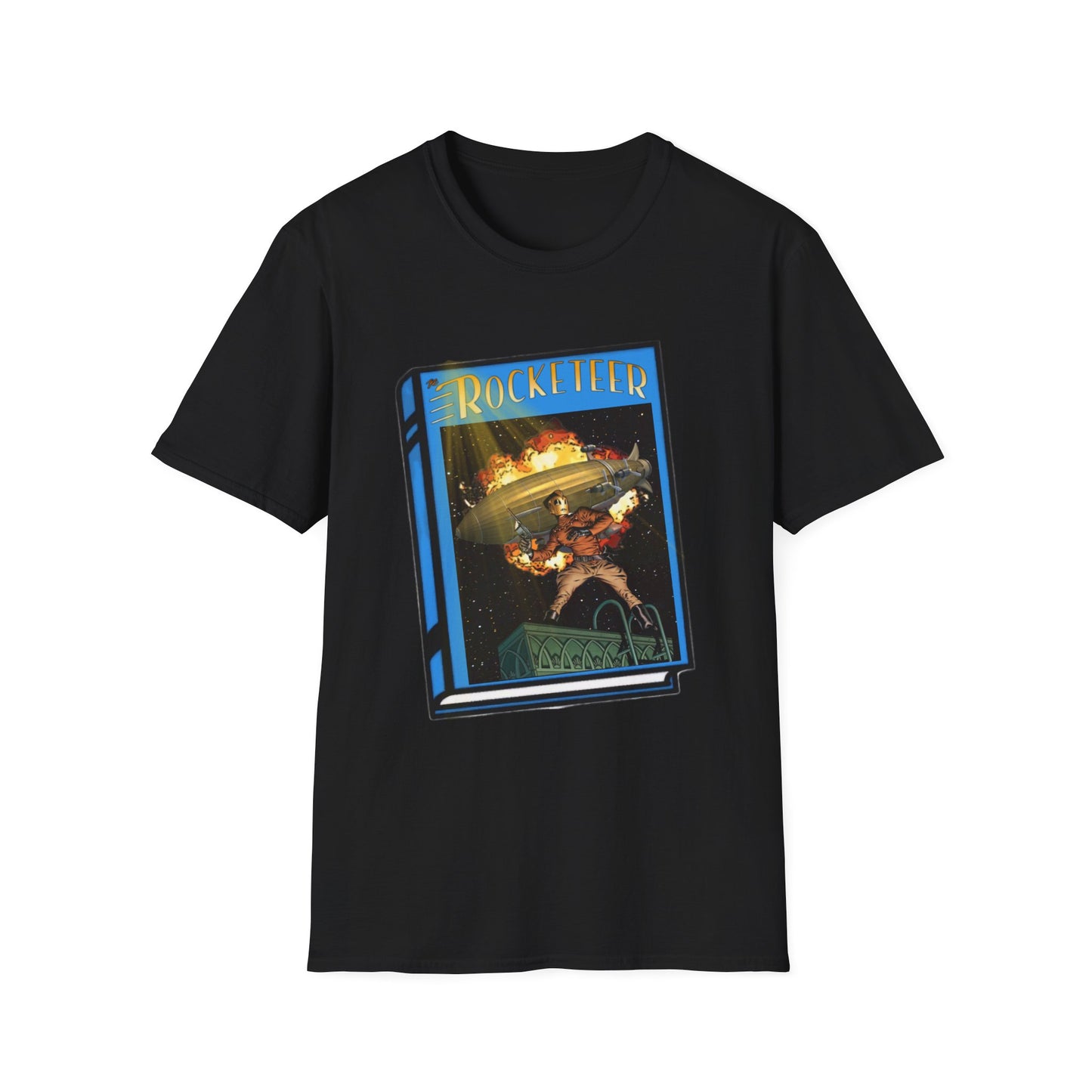 Pulp Rocket Man Tribute Tee | Vintage Book Cover Blast-Off T-Shirt