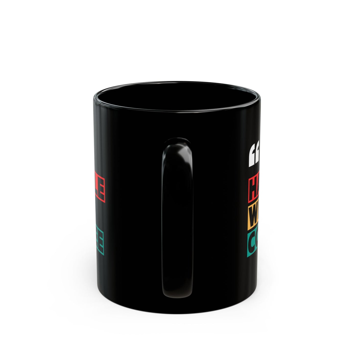 Be Safe, "Handle With Coffee" Mug - In Black