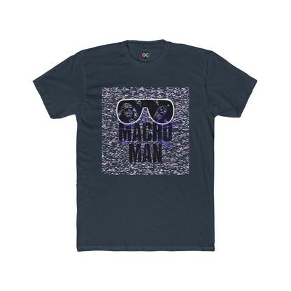 Macho Man Randy Savage Tribute Tee – Retro Glasses Design with TV Fuzz Background