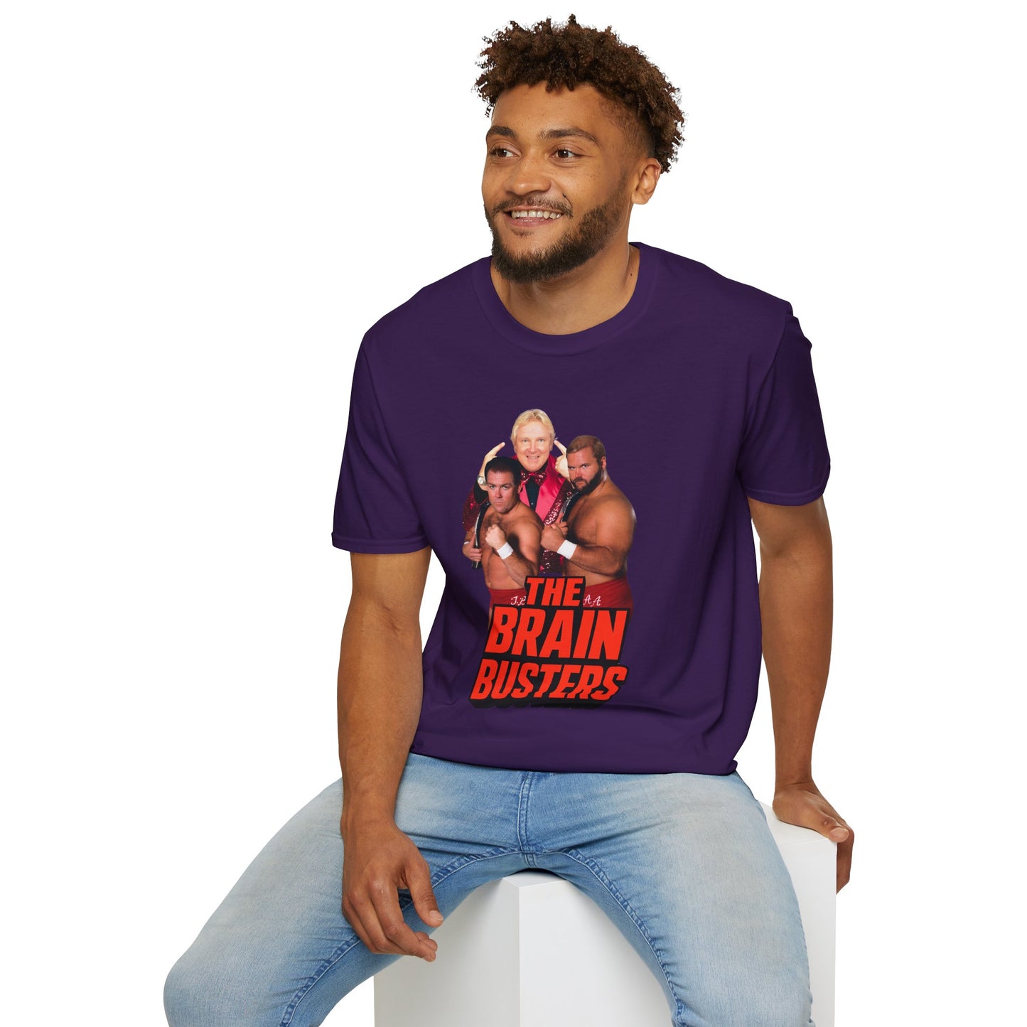 Old School Brain Busters Tee - Arn, Tully, & Bobby Wrestling Shirt by OnCulture