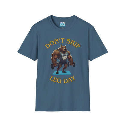Don’t Skip Leg Day Tee | Funny Gym Bear Workout T-Shirt