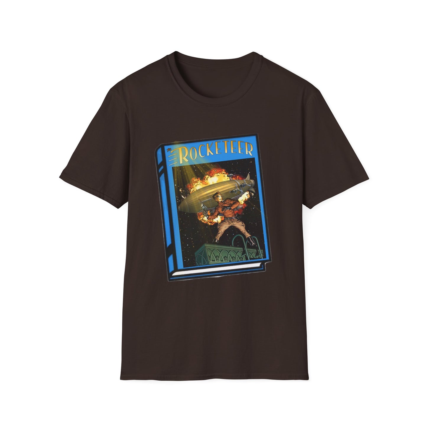 Pulp Rocket Man Tribute Tee | Vintage Book Cover Blast-Off T-Shirt