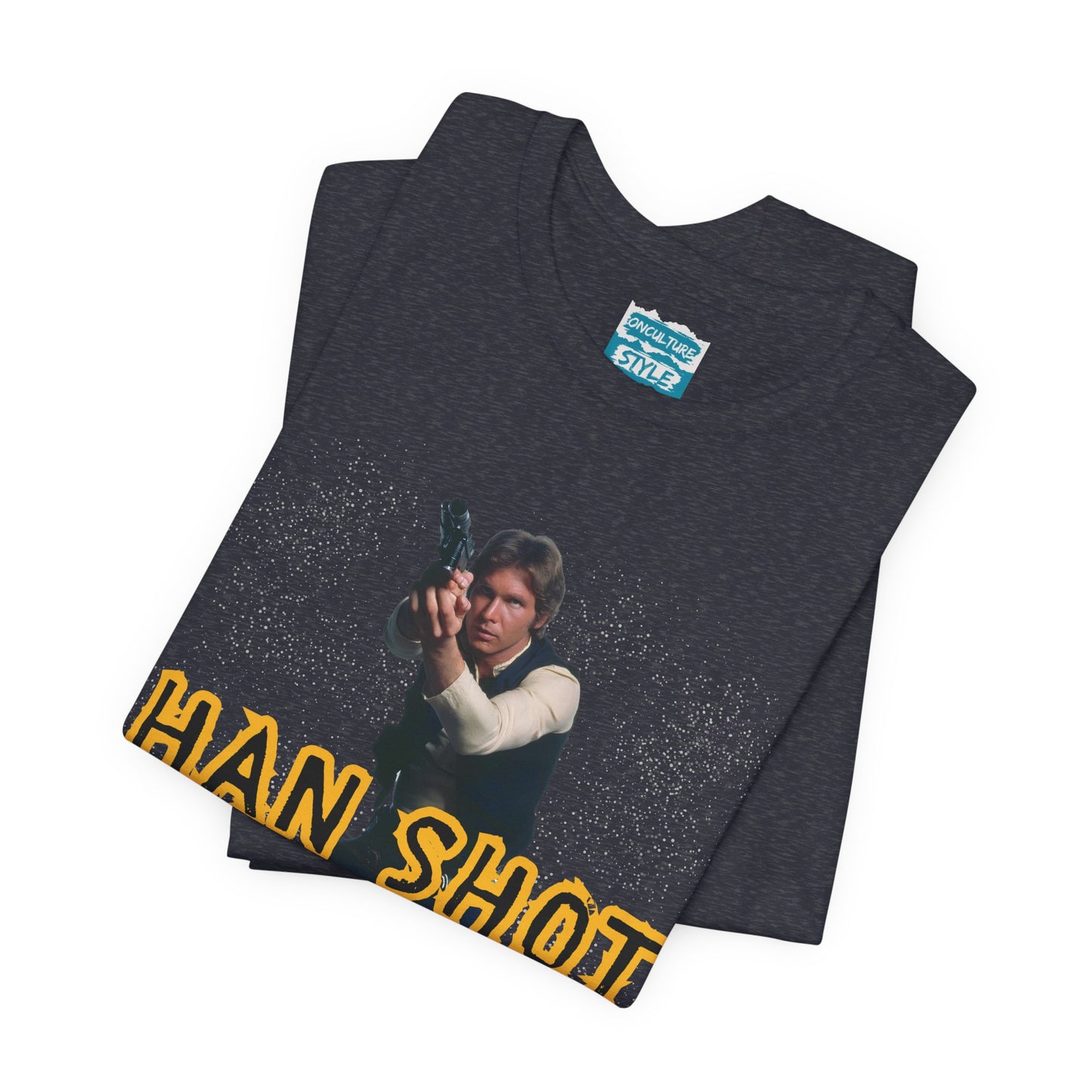 Han Shot First Nerd Tee | Space Cowboy Fandom Statement T-Shirt