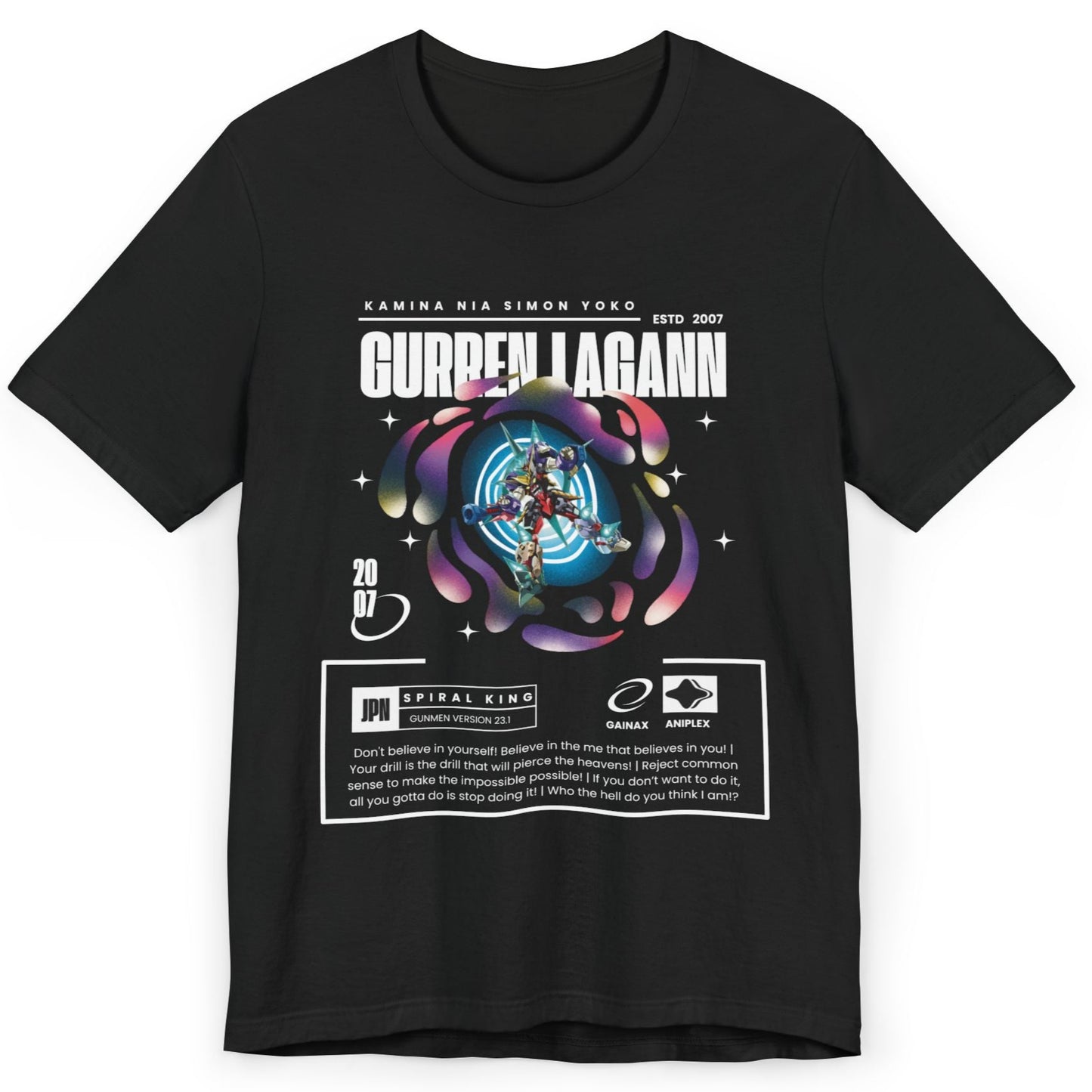 "Gurren Lagann" Anime T-Shirt – Drill Through the Heavens in Style!