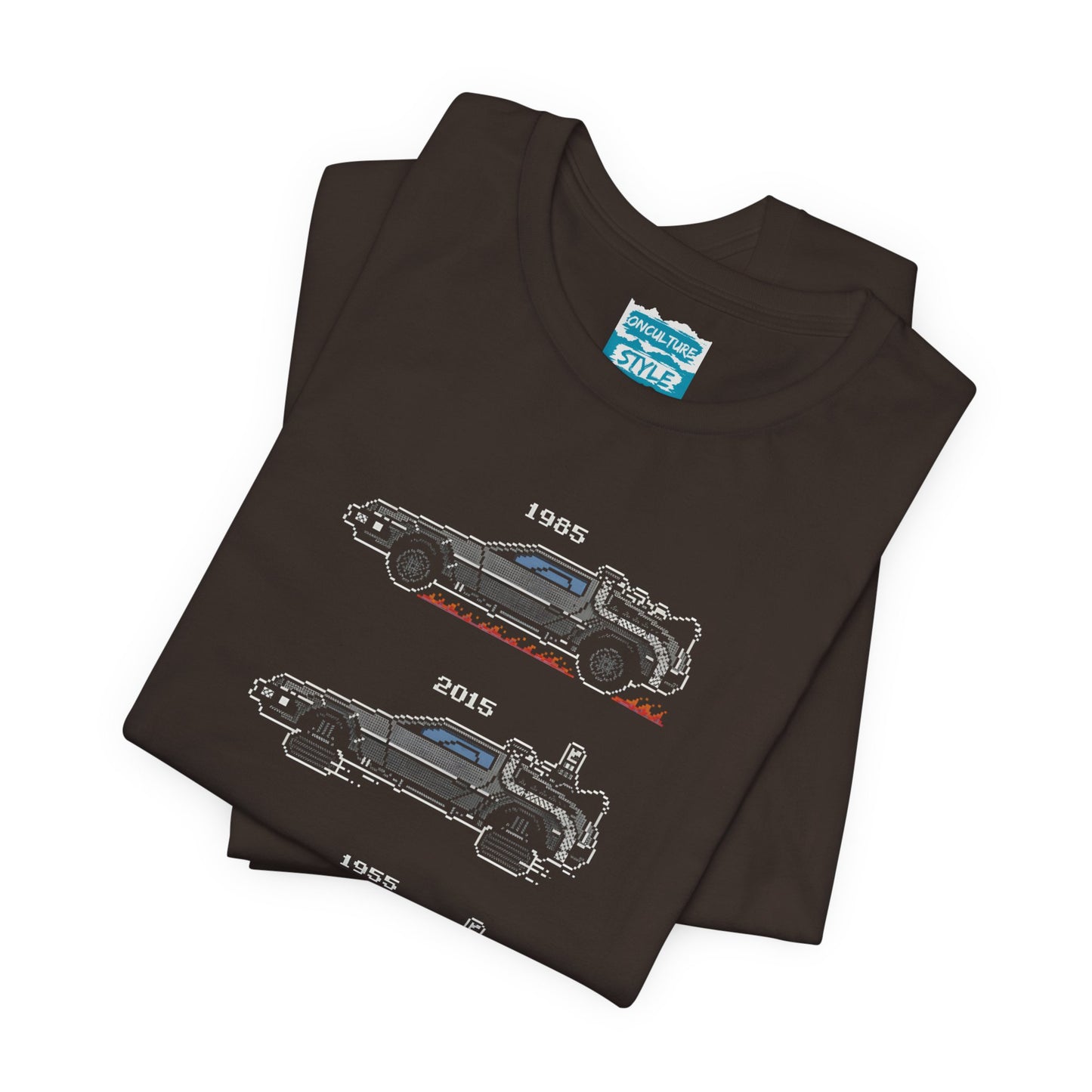 4 Tier Pixelated Time Machine Tee - 80s Retro Nostalgia T-Shirt