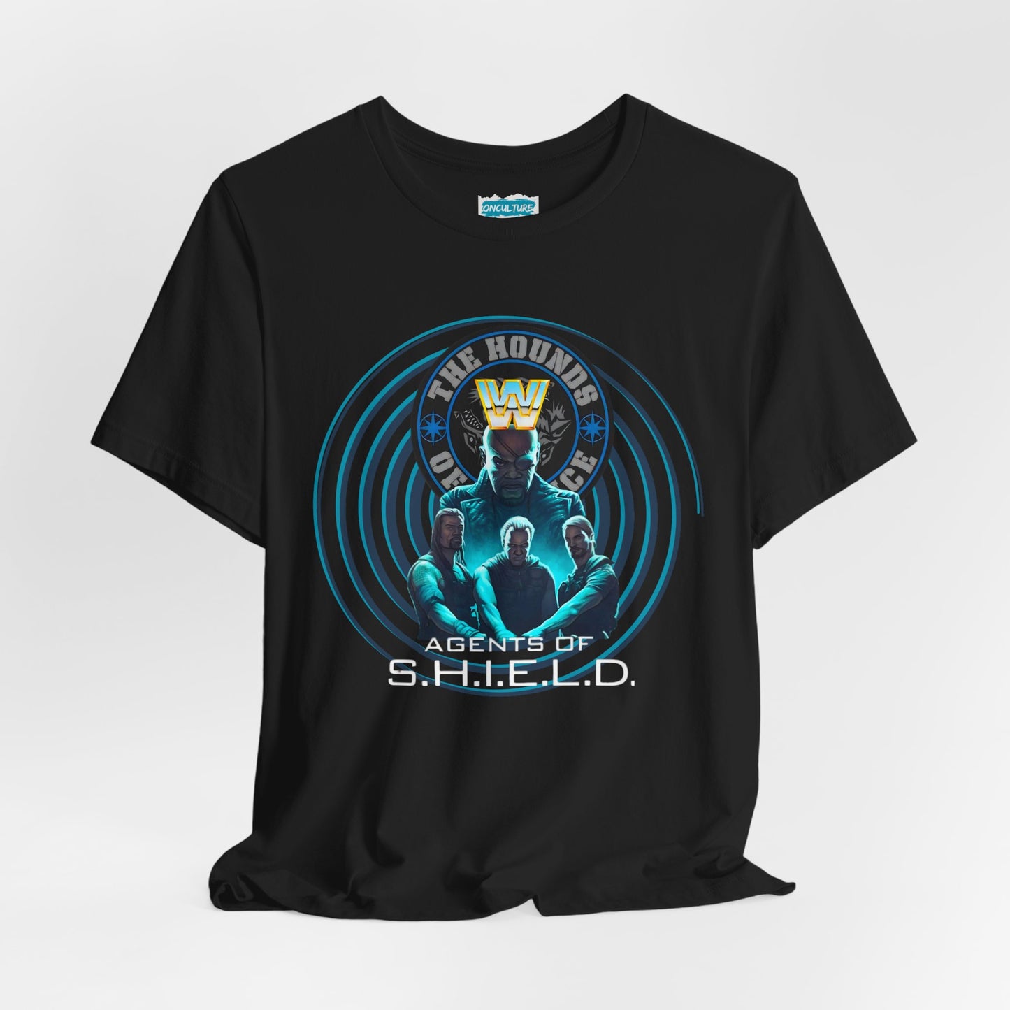Agents of SHIELD Tee – WWE x Marvel Wrestling Mash-Up Shirt