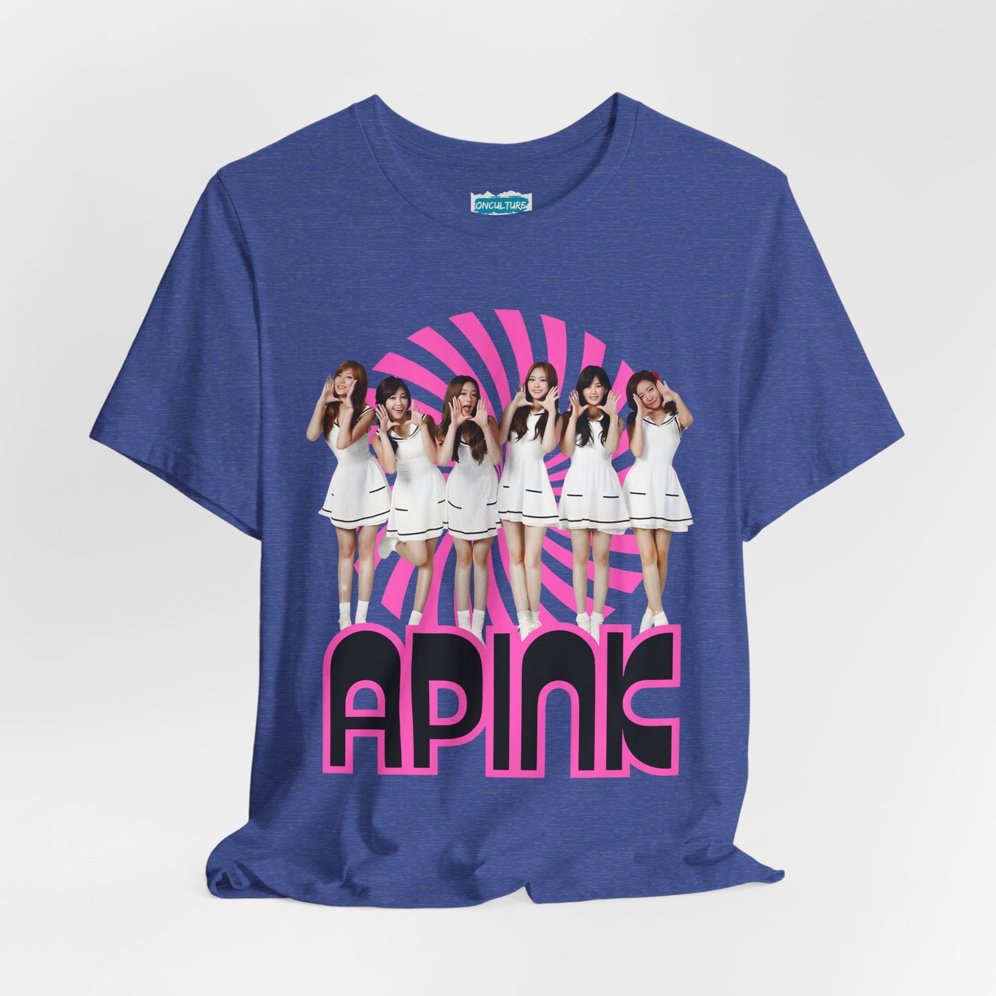 Retro 60s KPop Fan Tee – Vintage A PINK Bubble Letter Tribute T-Shirt