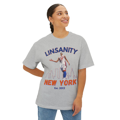 Premium Oversized Boxy Linsanity Tee - New York Knicks Tribute Tee by OnCulture